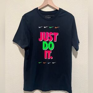 Nike Black Tee with White Logo